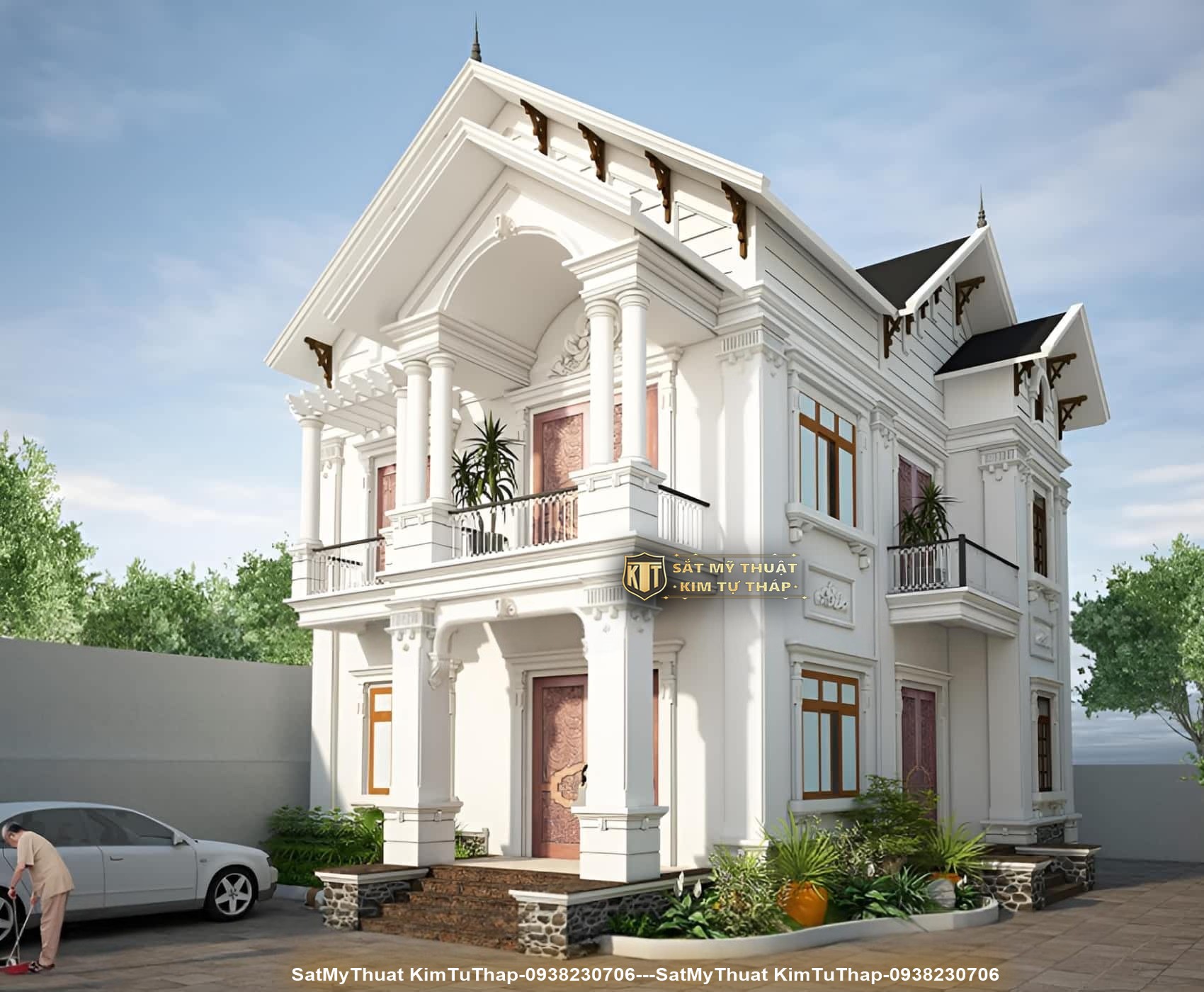 Biệt thự tân cổ điển 2 tầng phong cách châu Âu đẹp