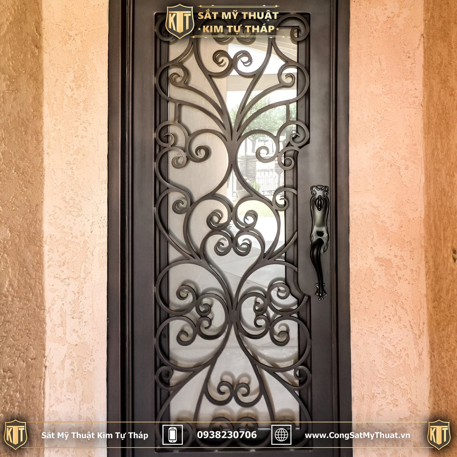 50+ Mẫu cửa đi sắt mỹ thuật đẹp sang thời thượng nhất (2025) Mẫu cửa đi sắt nghệ thuật