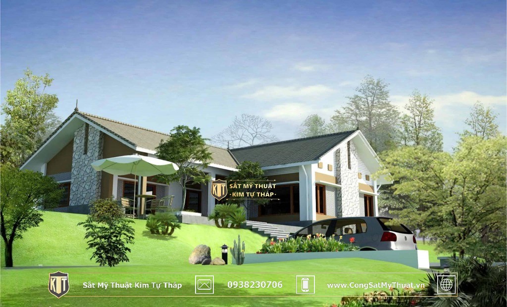 50+ Mẫu biệt thự 1 tầng kiểu Châu Âu được ưa chuộng nhất 2025 biệt thự 1 tầng Châu Âu kiểu sân vườn