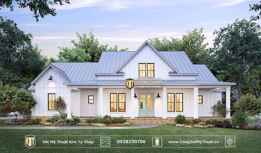 50+ Mẫu biệt thự 1 tầng kiểu Châu Âu được ưa chuộng nhất 2025 biệt thự 1 tầng kiểu Châu Âu đẹp mái gỗ