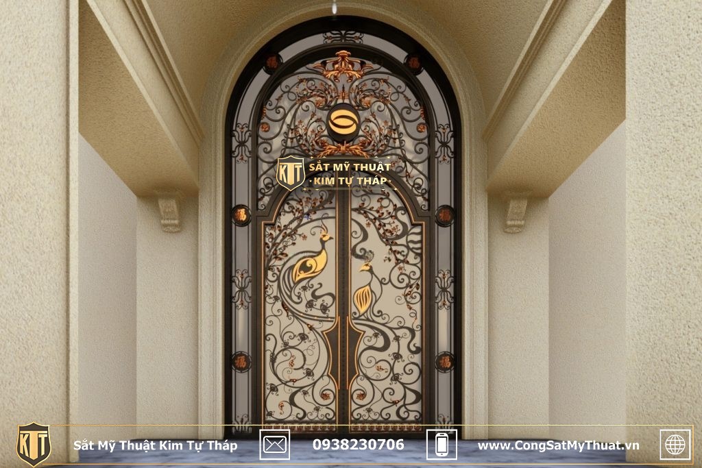 50+ Mẫu cửa đi sắt mỹ thuật đẹp sang thời thượng nhất (2025) Cửa đi sắt nghệ thuật