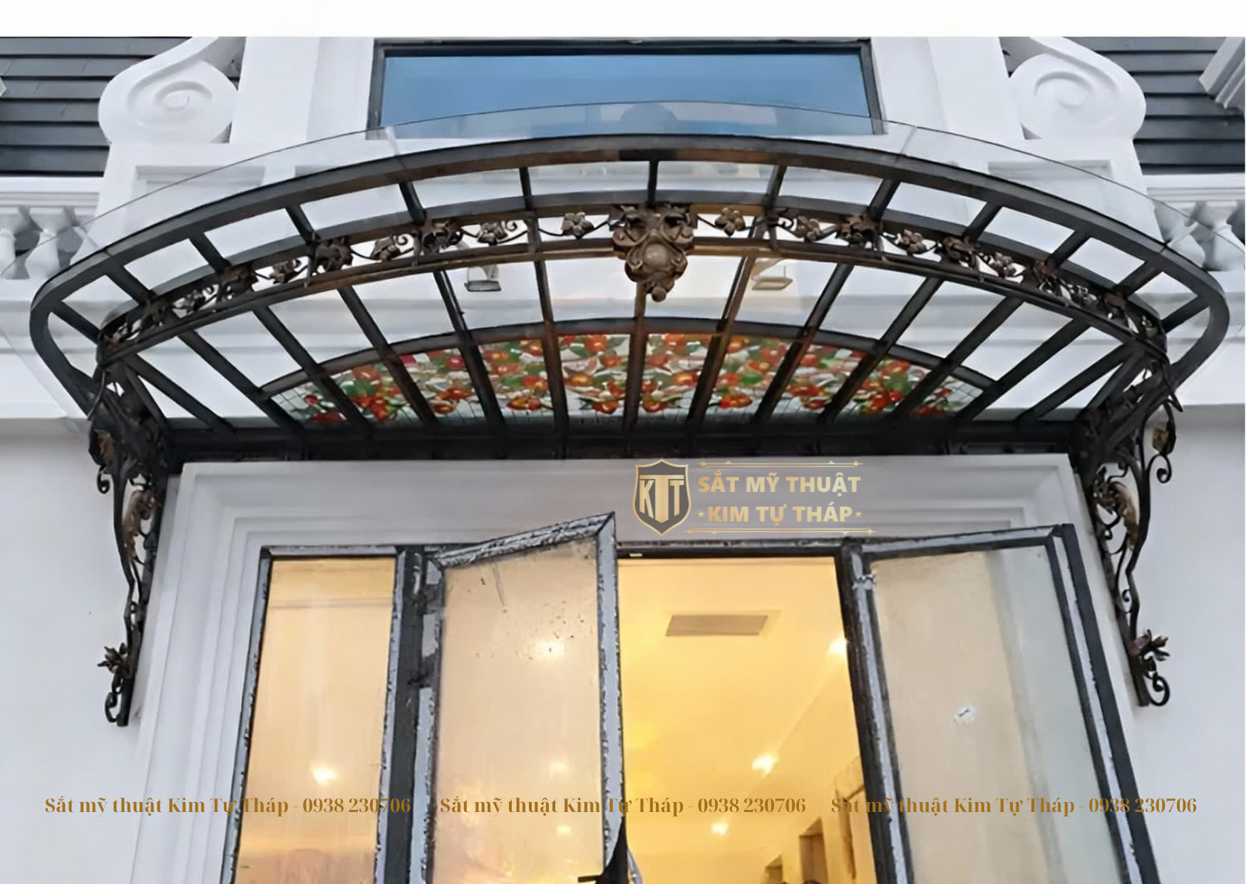 Mái che kính mỹ thuật đẹp ấn tượng