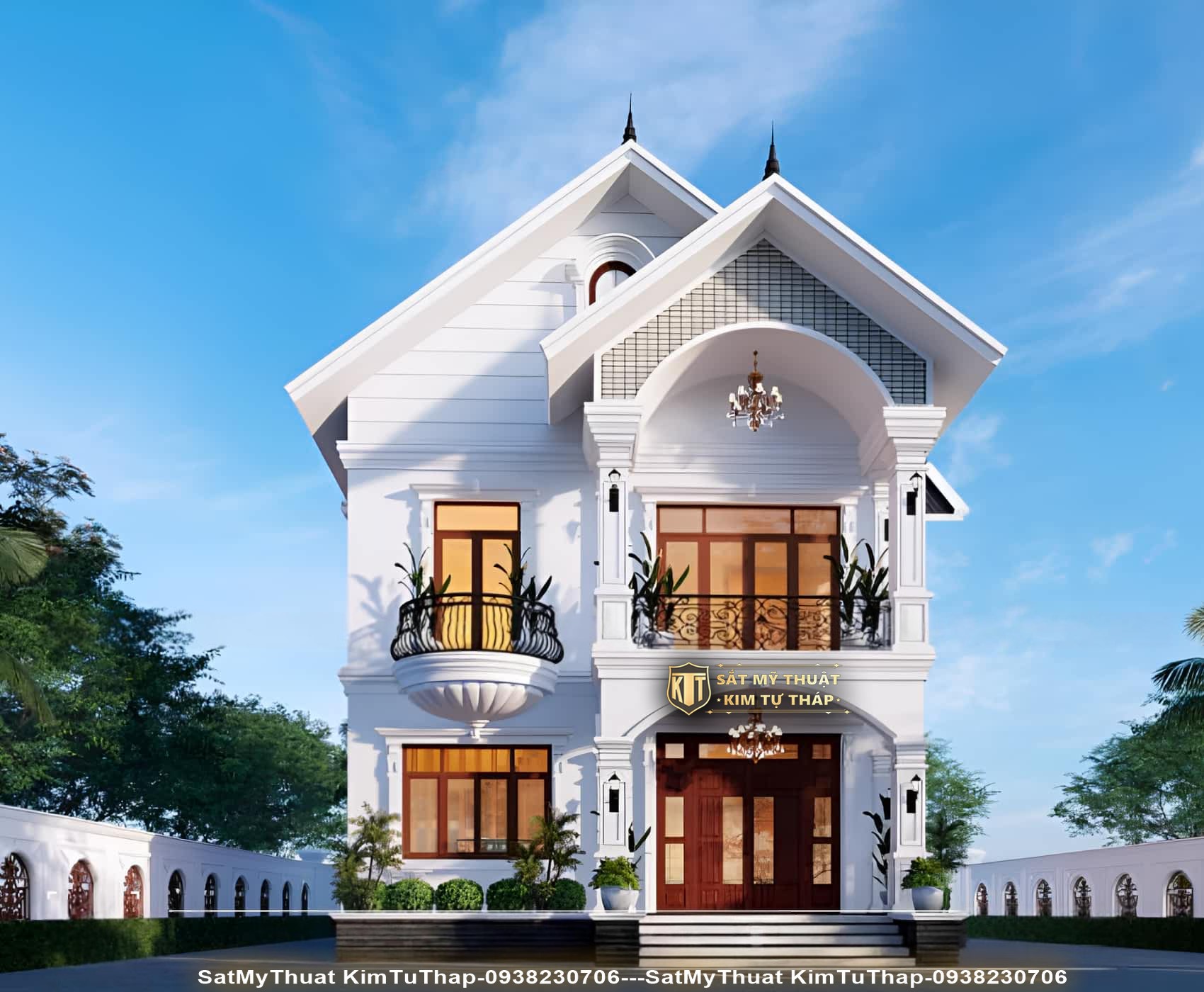 Biệt thự tân cổ điển 2 tầng 1 tỷ mái Thái đẹp