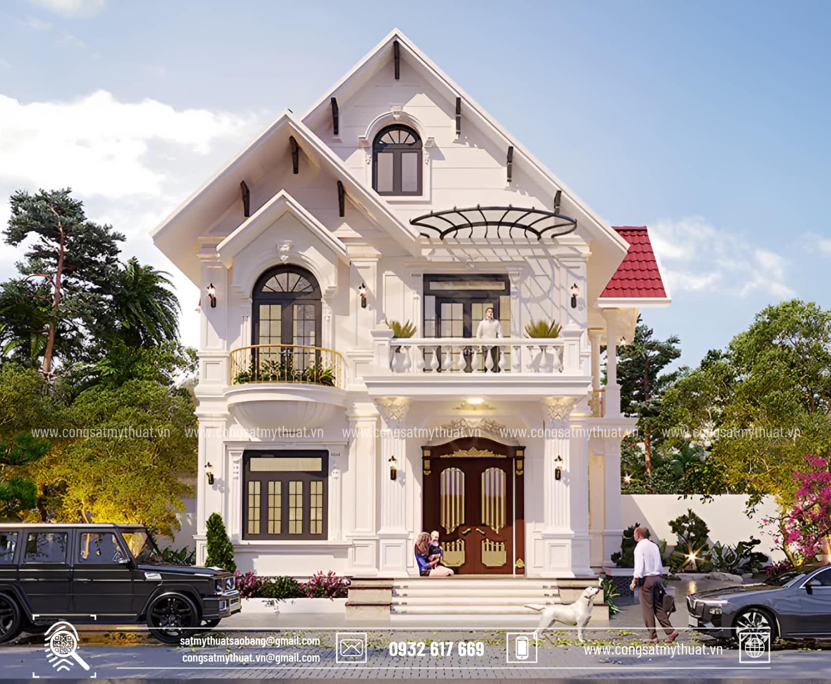 52+ Mẫu biệt thự 2 tầng hiện đại đẹp được ưa chuộng nhất hiện nay Biệt thự 2 tầng mái Thái sang trọng