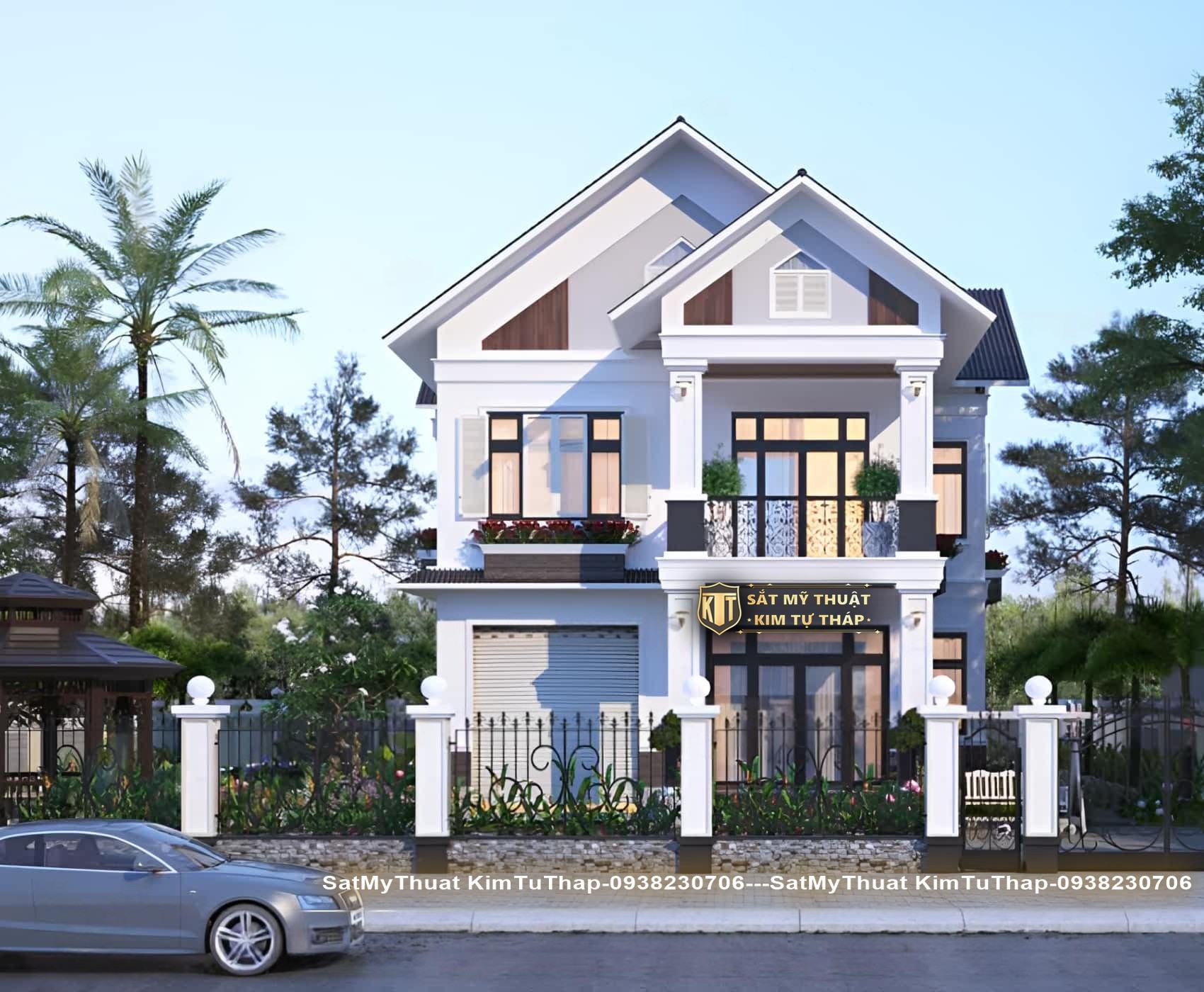 Biệt thự 2 tầng mái Thái tinh tế