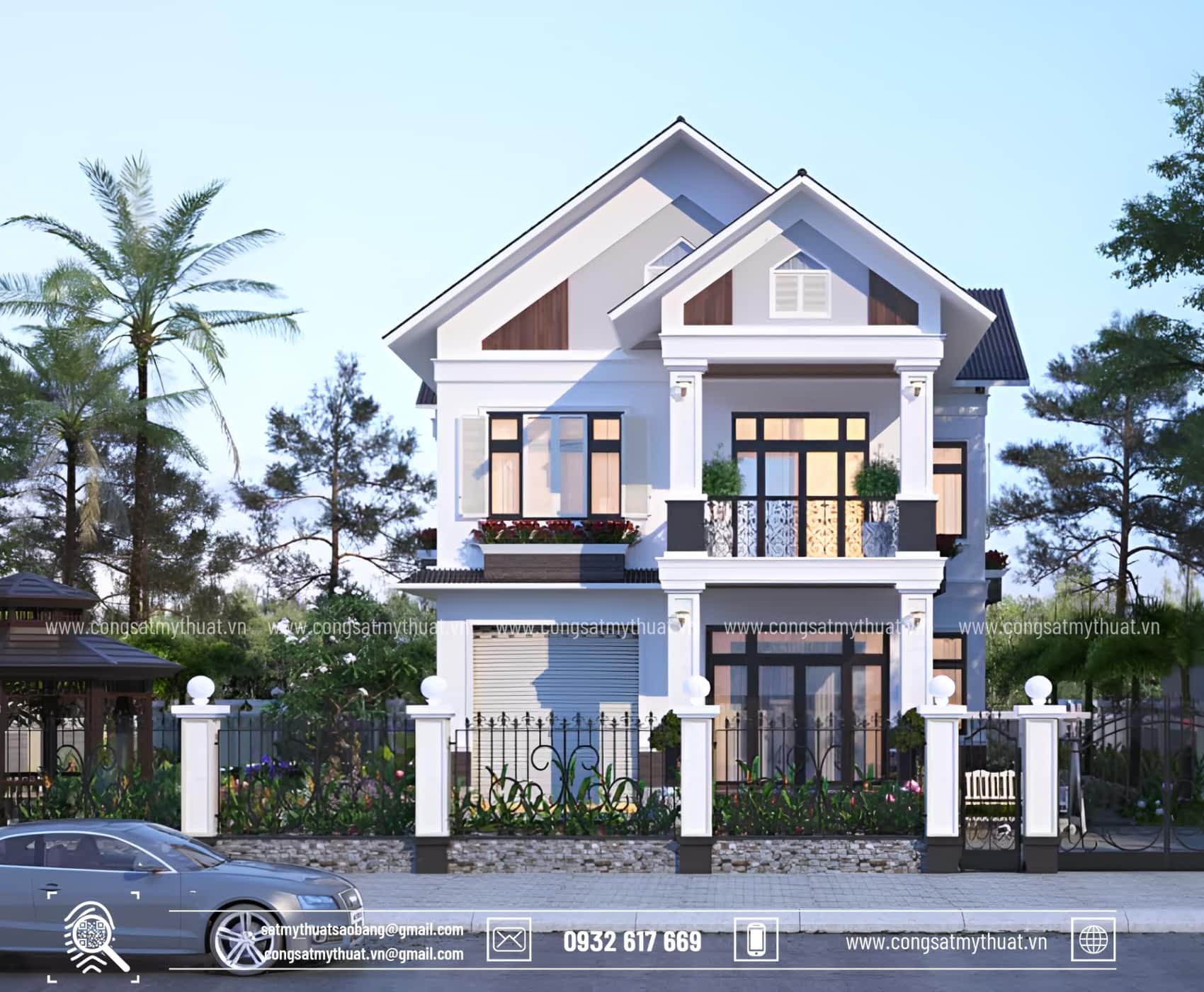 52+ Mẫu biệt thự 2 tầng hiện đại đẹp được ưa chuộng nhất hiện nay Biệt thự 2 tầng mái Thái tinh tế