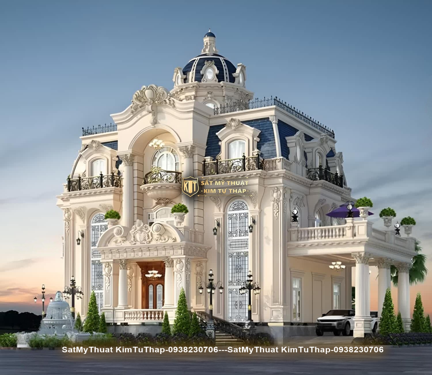 52+ Mẫu thiết kế biệt thự lâu đài 2 tầng đẹp nhất hiện nay Biệt thự lâu đài kiểu Pháp 2 tầng lộng lẫy