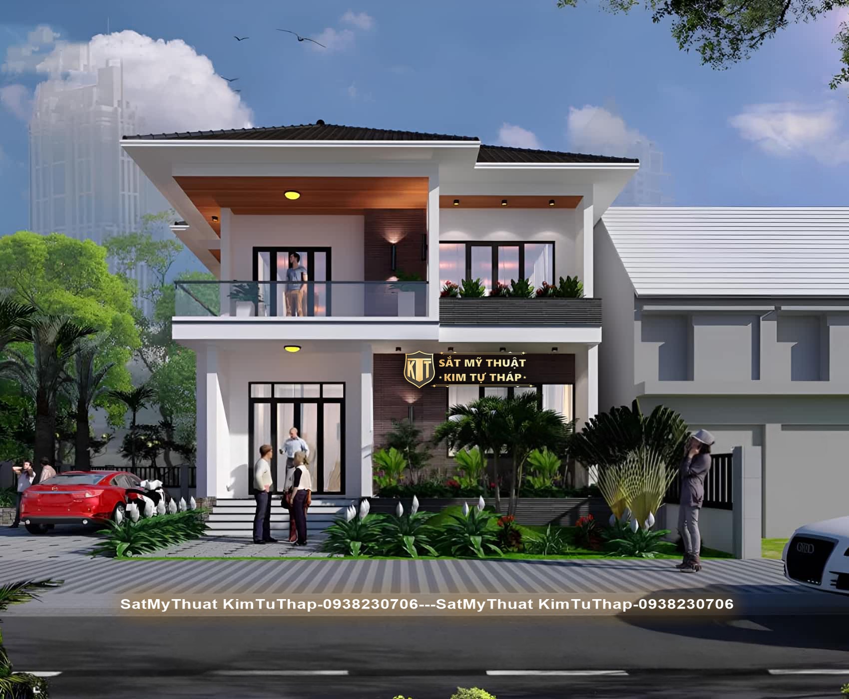 Biệt thự mini 2 tầng hiện đại