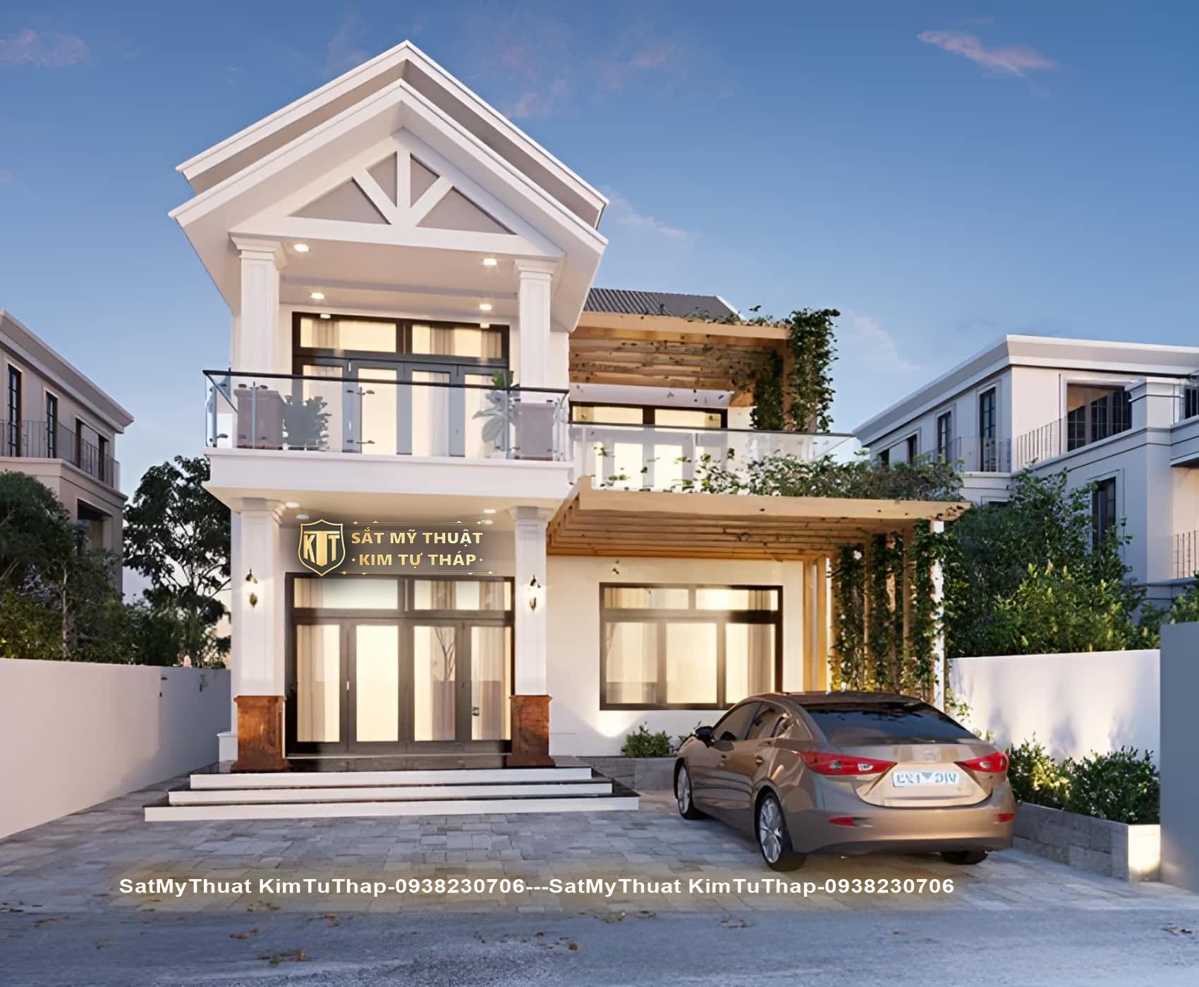 Biệt thự mini 2 tầng thời thượng