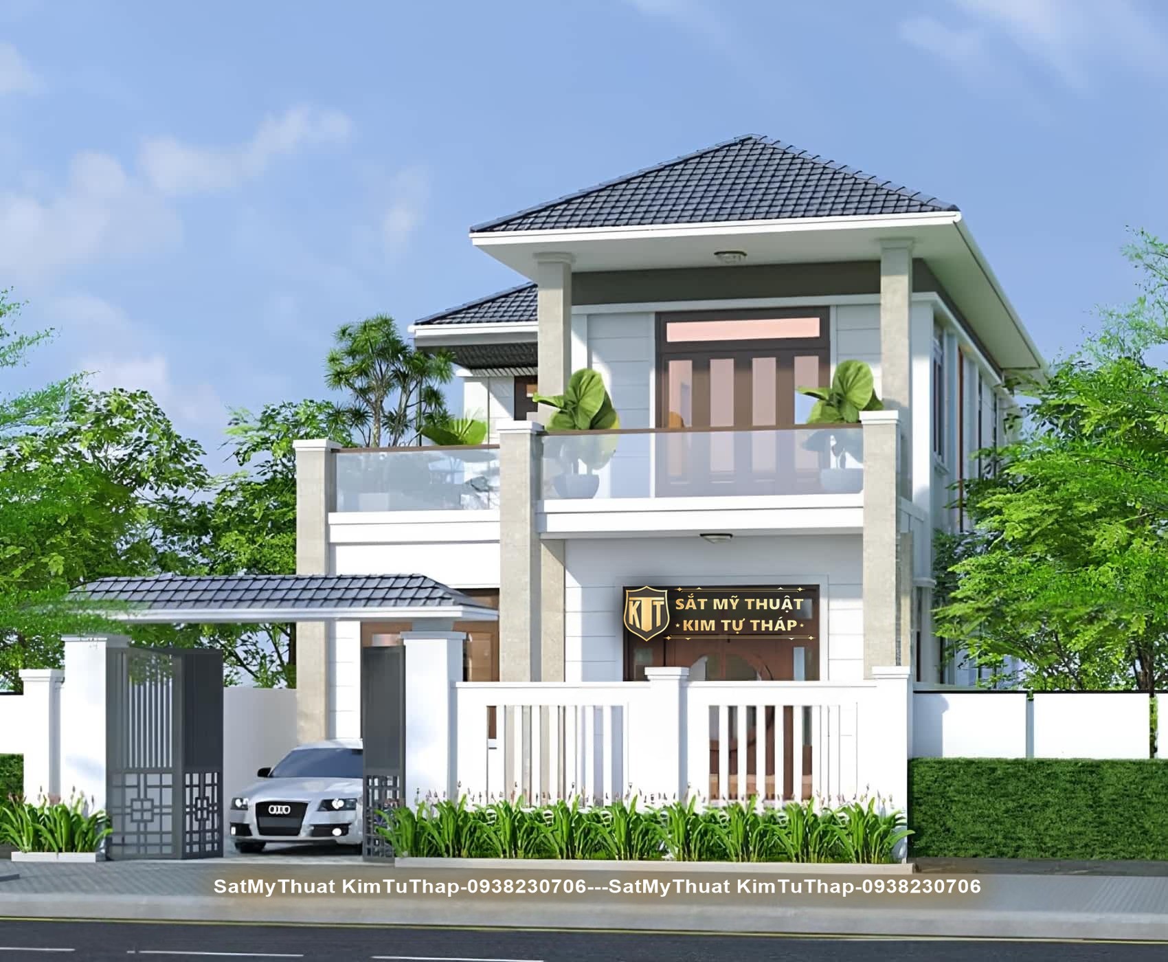 Biệt thự nhà vườn 2 tầng hiện đại đẹp