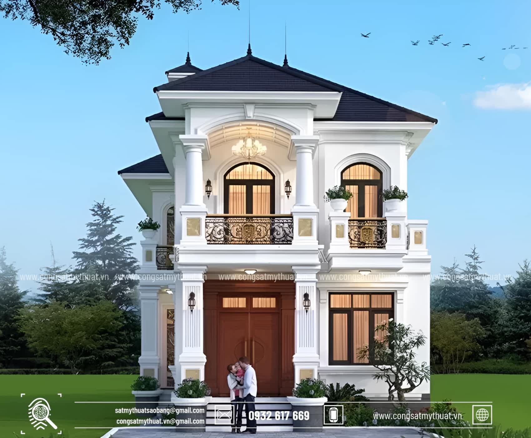 52+ Mẫu biệt thự 2 tầng hiện đại đẹp được ưa chuộng nhất hiện nay Biệt thự nhà vườn 2 tầng sang chảnh