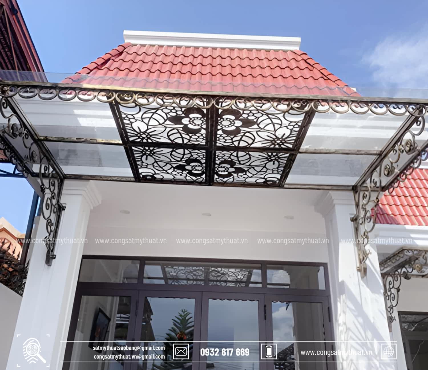 100+ Mẫu mái kính biệt thự nhà phố sắt mỹ thuật cường lực đẹp bền nhất hiện nay Mái che kính mỹ thuật đẳng cấp