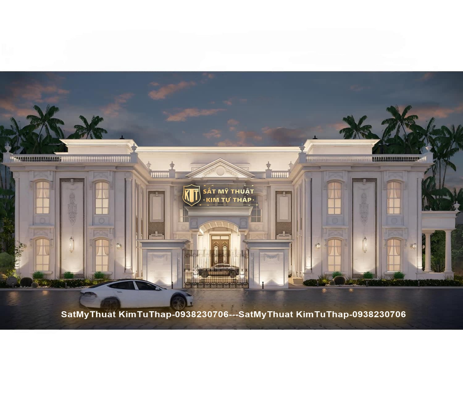 52+ Mẫu thiết kế biệt thự lâu đài 2 tầng đẹp nhất hiện nay Mẫu dinh thự lâu đài 2 tầng đẹp lộng lẫy