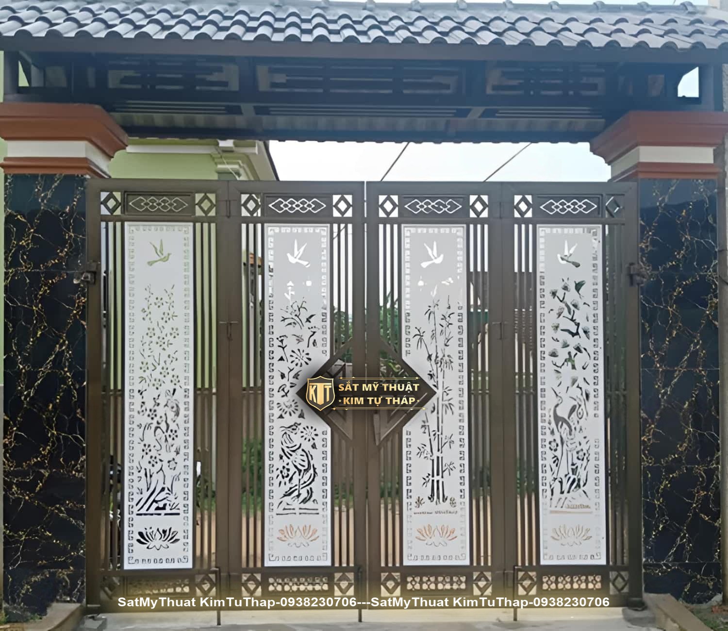 102+ mẫu cửa cổng sắt 4 cánh đẹp đơn giản & hiện đại giá rẻ nhất hiện nay Cửa cổng sắt 4 cánh cnc đẹp tinh xảo