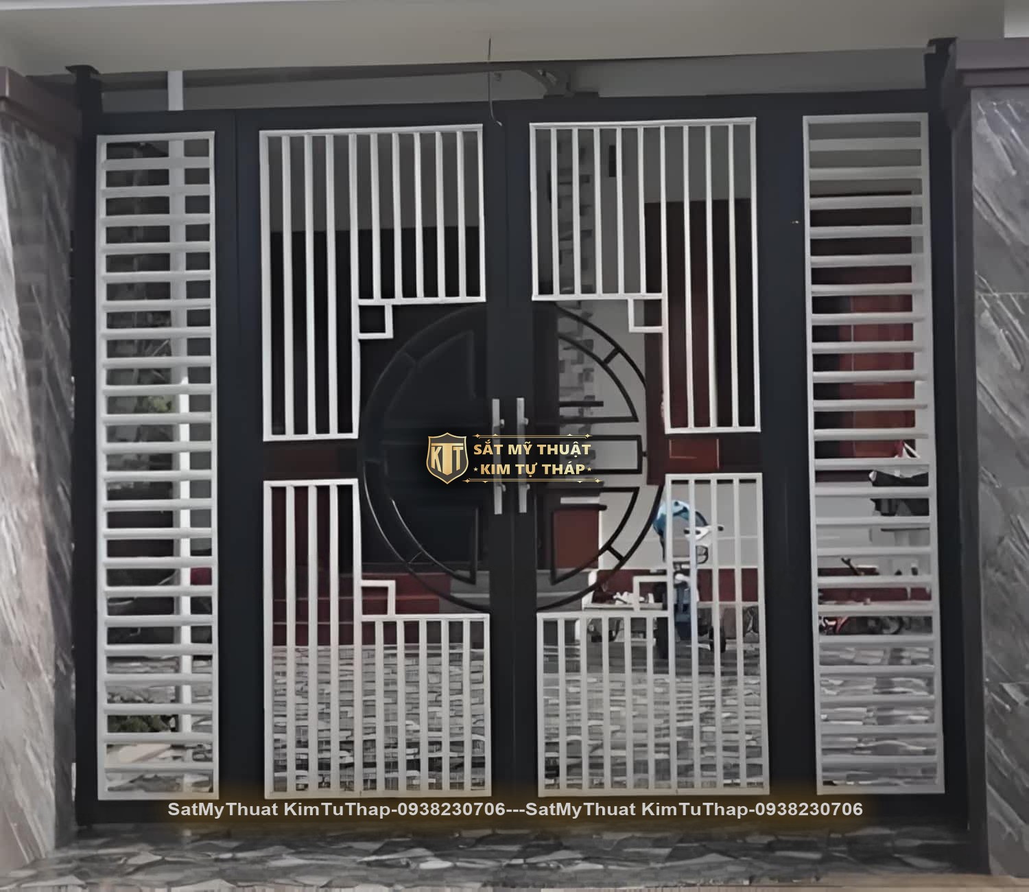 102+ mẫu cửa cổng sắt 4 cánh đẹp đơn giản & hiện đại giá rẻ nhất hiện nay Cửa cổng sắt hộp 4 cánh tinh tế