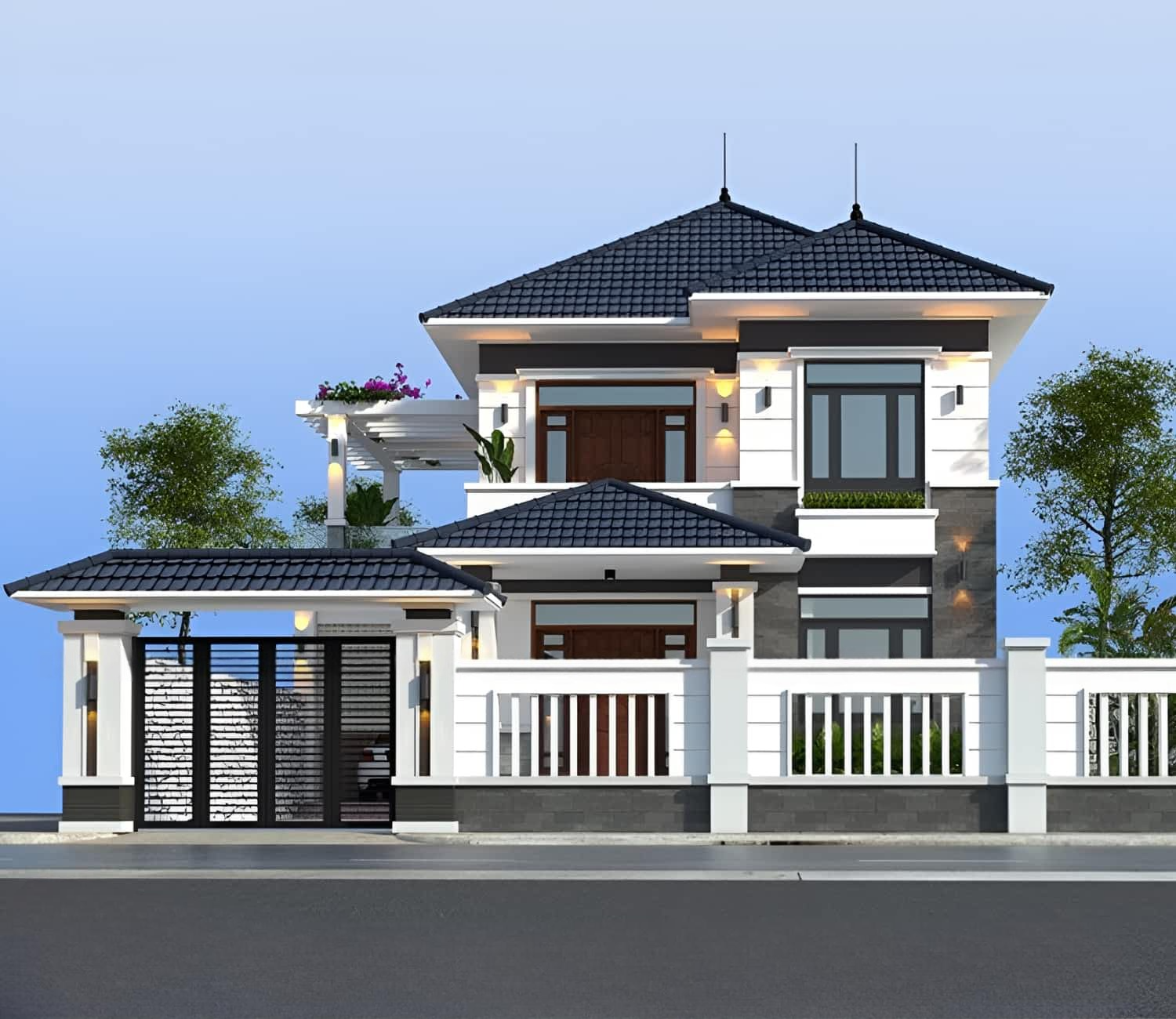 52+ Mẫu cổng nhà mái Nhật đẹp thời thượng nhất hiện nay Cổng nhà mái nhật