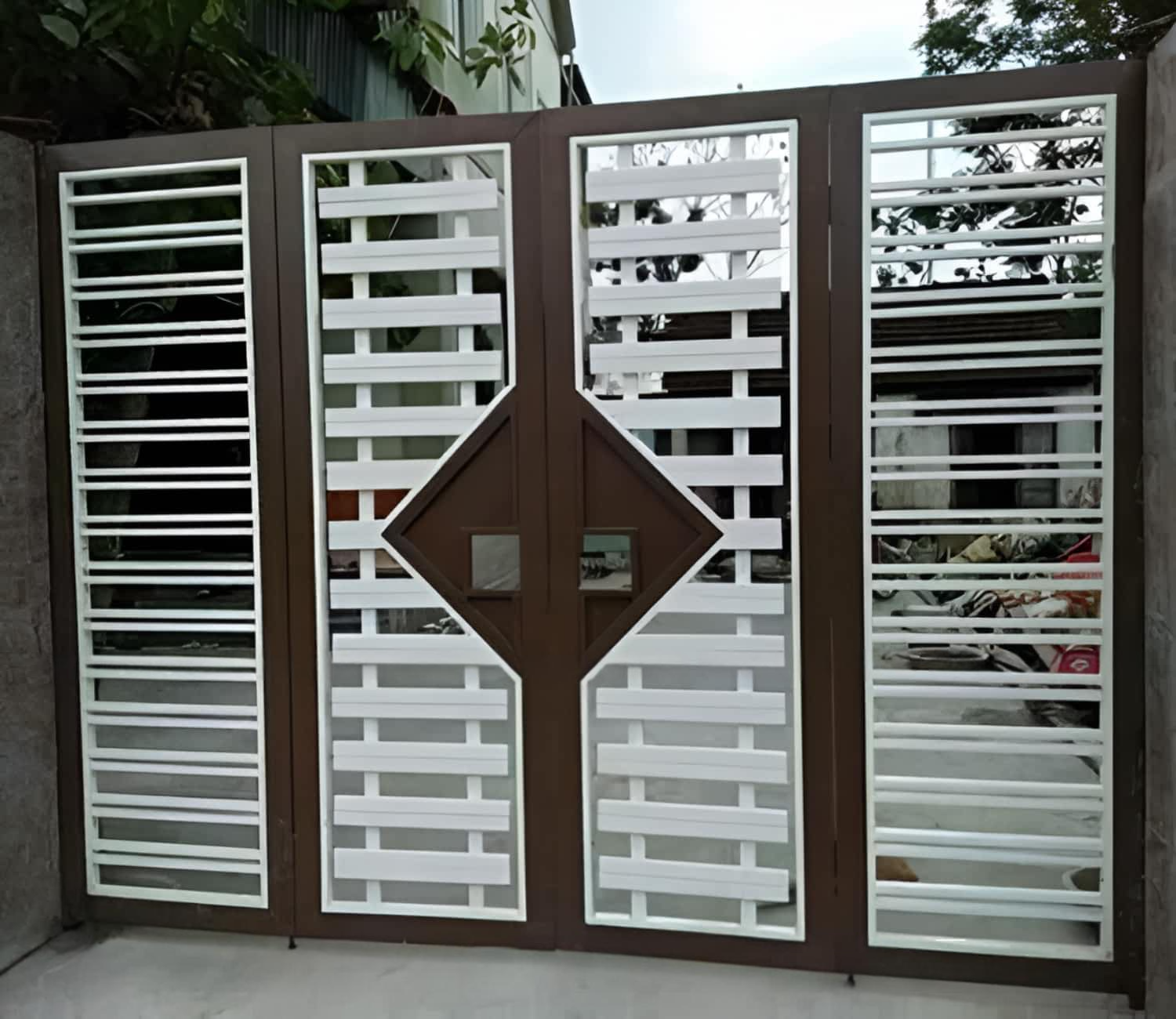 52+ Mẫu cổng sắt sơn tĩnh điện đẹp, sang trọng nhất hiện tại cong-sat-son-tinh-dien-4-canh-dep-don-gian (1)